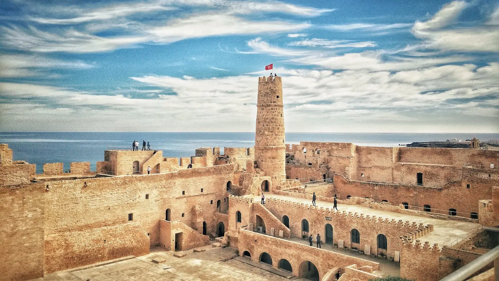 The Ribat of Monastir overlooking the sea